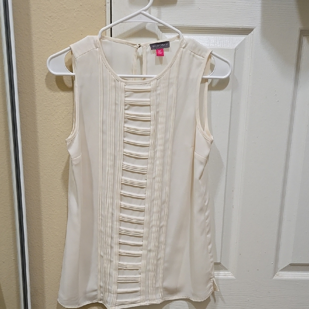 Vince Camuto Cream Sleeveless Top